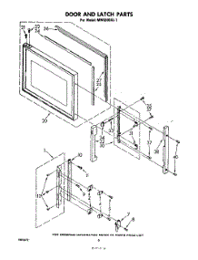 04 - Door And Latch parts for Whirlpool Microwave MW8200XL1 from AppliancePartsPros.com