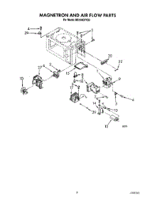 03 - Magnetron And Air Flow parts for Whirlpool Microwave MS1040XYQ0 from AppliancePartsPros.com