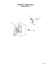 05 - Control Panel parts for Whirlpool Microwave MS1040XYQ0 from AppliancePartsPros.com