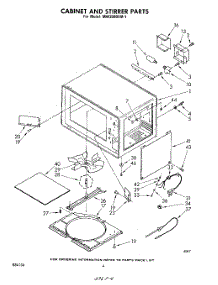 03 - Cabinet And Stirrer parts for Whirlpool Microwave MW3500XM1 from AppliancePartsPros.com