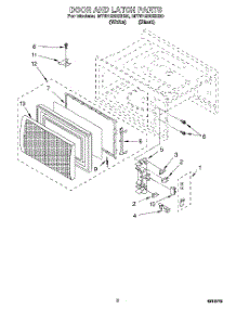 04 - Door And Latch parts for Whirlpool Microwave MT6120XBB0 from AppliancePartsPros.com