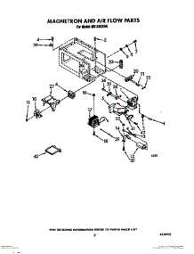 03 - Magnetron And Airflow parts for Whirlpool Microwave MS1650XW0 from AppliancePartsPros.com