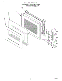 02 - Door parts for Whirlpool Microwave MT8118XEB0 from AppliancePartsPros.com