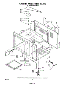 03 - Cabinet And Stirrer parts for Whirlpool Microwave MW8750XP0 from AppliancePartsPros.com