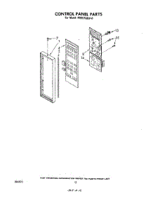 07 - Control Panel parts for Whirlpool Microwave MW8750XP0 from AppliancePartsPros.com