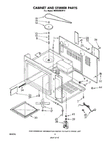 03 - Cabinet And Stirrer parts for Whirlpool Microwave MW8300XP0 from AppliancePartsPros.com