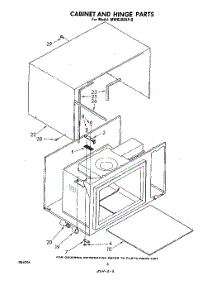 04 - Cabinet And Hinge parts for Whirlpool Microwave MW8300XP0 from AppliancePartsPros.com