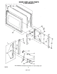 05 - Door And Latch parts for Whirlpool Microwave MW8300XP0 from AppliancePartsPros.com