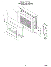 02 - Door parts for Whirlpool Microwave MT9114SFQ0 from AppliancePartsPros.com