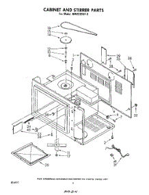 03 - Cabinet And Stirrer parts for Whirlpool Microwave MW8200XP0 from AppliancePartsPros.com