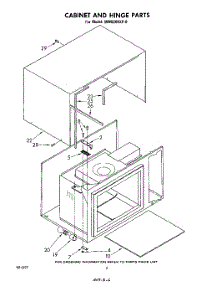 04 - Cabinet And Hinge parts for Whirlpool Microwave MW8200XP0 from AppliancePartsPros.com