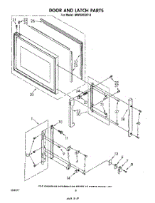 05 - Door And Latch parts for Whirlpool Microwave MW8200XP0 from AppliancePartsPros.com