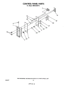 07 - Control Panel parts for Whirlpool Microwave MW8200XP0 from AppliancePartsPros.com