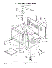 03 - Cabinet And Stirrer parts for Whirlpool Microwave MW830EXP0 from AppliancePartsPros.com
