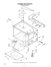 03 - Stirrer Drive , Literature And Opti parts for Whirlpool Microwave MW8900XS4 from AppliancePartsPros.com