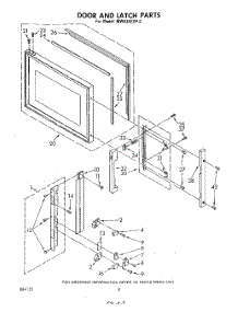 05 - Door And Latch parts for Whirlpool Microwave MW830EXP0 from AppliancePartsPros.com