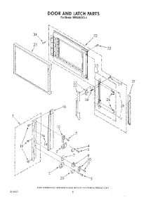 06 - Door And Latch parts for Whirlpool Microwave MW8900XS4 from AppliancePartsPros.com