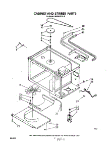 03 - Cabinet And Stirrer parts for Whirlpool Microwave MW840EXR0 from AppliancePartsPros.com