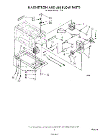03 - Magnetron And Air Flow parts for Whirlpool Microwave MW3601XS0 from AppliancePartsPros.com
