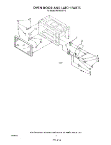 04 - Oven Door And Latch parts for Whirlpool Microwave MW3601XS0 from AppliancePartsPros.com