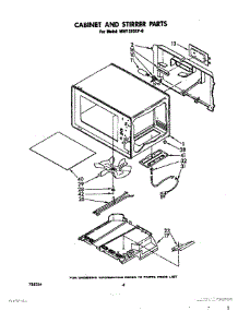 03 - Cabinet And Stirrer parts for Whirlpool Microwave MW1200XP0 from AppliancePartsPros.com