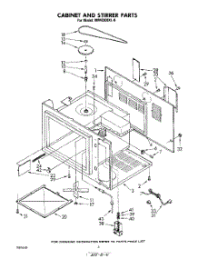 03 - Cabinet And Stirrer parts for Whirlpool Microwave MW8300XL0 from AppliancePartsPros.com