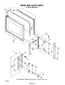 05 - Door And Latch parts for Whirlpool Microwave MW8300XL0 from AppliancePartsPros.com