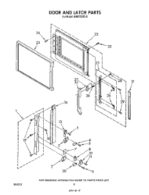 05 - Door And Latch parts for Whirlpool Microwave MW8700XS0 from AppliancePartsPros.com