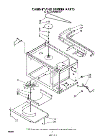 03 - Cabinet And Stirrer parts for Whirlpool Microwave MW8800XS1 from AppliancePartsPros.com