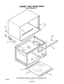 04 - Cabinet And Hinge parts for Whirlpool Microwave MW8800XS1 from AppliancePartsPros.com