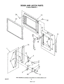 06 - Door And Latch parts for Whirlpool Microwave MW8800XS1 from AppliancePartsPros.com