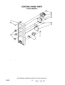 07 - Control Panel parts for Whirlpool Microwave MW840EXR0 from AppliancePartsPros.com