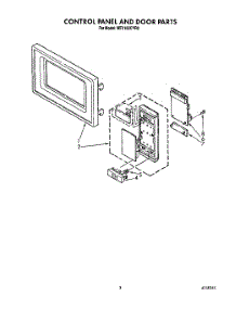 03 - Control Panel And Door parts for Whirlpool Microwave MT2100CYR0 from AppliancePartsPros.com