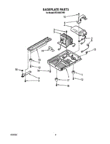 05 - Baseplate parts for Whirlpool Microwave MT2100CYR0 from AppliancePartsPros.com
