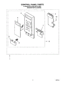 02 - Control Panel parts for Whirlpool Microwave MT5151XDQ5 from AppliancePartsPros.com