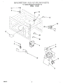 02 - Magnetron And Air Flow parts for Whirlpool Microwave MT9160XEQ0 from AppliancePartsPros.com