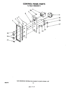 07 - Control Panel parts for Whirlpool Microwave MW8450XP0 from AppliancePartsPros.com