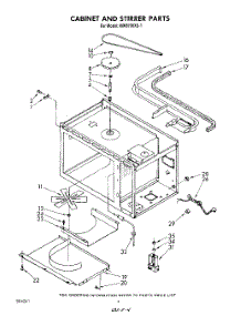 03 - Cabinet And Stirrer parts for Whirlpool Microwave MW8700XS1 from AppliancePartsPros.com