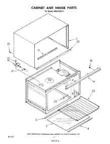 04 - Cabinet And Hinge parts for Whirlpool Microwave MW8700XS1 from AppliancePartsPros.com