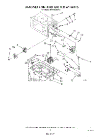 03 - Magnetron And Air Flow parts for Whirlpool Microwave MW1000XW0 from AppliancePartsPros.com