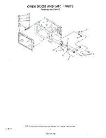 04 - Oven Door And Latch parts for Whirlpool Microwave MW1000XW0 from AppliancePartsPros.com
