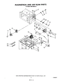 03 - Magnetron And Airflow parts for Whirlpool Microwave MW1000XS0 from AppliancePartsPros.com