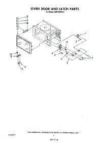 04 - Oven Door And Latch parts for Whirlpool Microwave MW1000XS0 from AppliancePartsPros.com