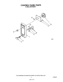 05 - Control Panel parts for Whirlpool Microwave MW1000XS0 from AppliancePartsPros.com