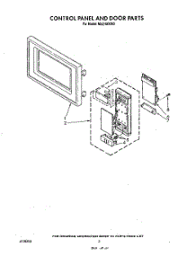 03 - Control Panel And Door parts for Whirlpool Microwave MS2100XW0 from AppliancePartsPros.com