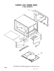 03 - Cabinet And Stirrer parts for Whirlpool Microwave MW3000XP0 from AppliancePartsPros.com