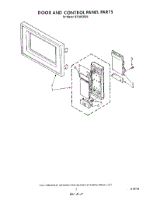 03 - Door And Control Panel parts for Whirlpool Microwave MT1850XW0 from AppliancePartsPros.com