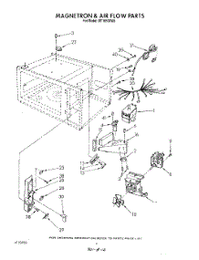 04 - Magnetron And Air Flow , Lit / Optional parts for Whirlpool Microwave MT1850XW0 from AppliancePartsPros.com