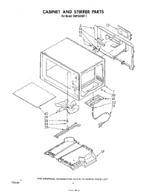 03 - Cabinet And Stirrer parts for Whirlpool Microwave MW1500XP1 from AppliancePartsPros.com