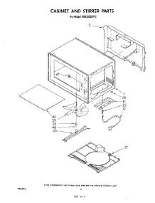 03 - Cabinet And Stirrer parts for Whirlpool Microwave MW3000XP2 from AppliancePartsPros.com